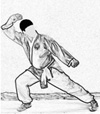 Posture du lotus, vue de face